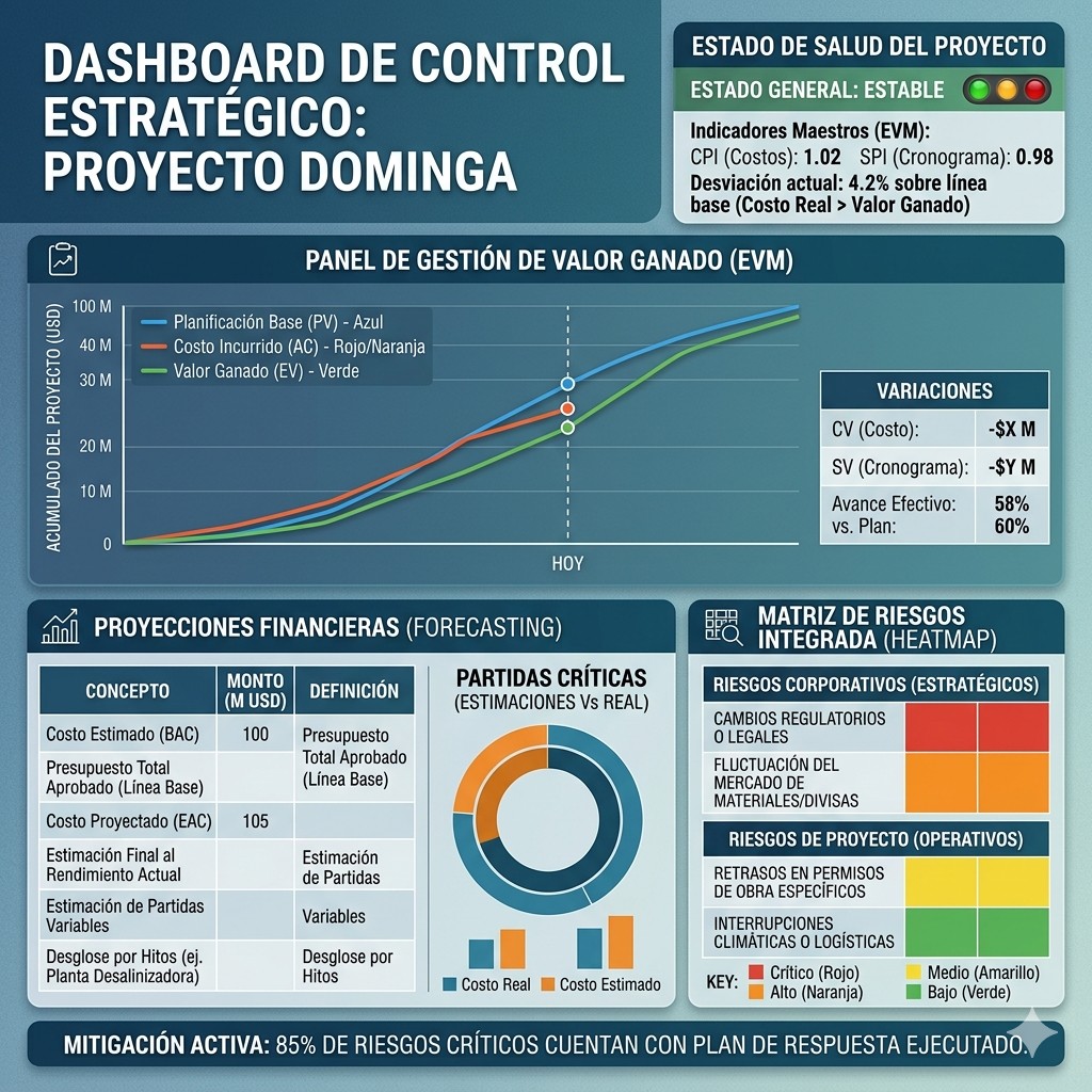Dashboard de control estratégico: proyecto Dominga